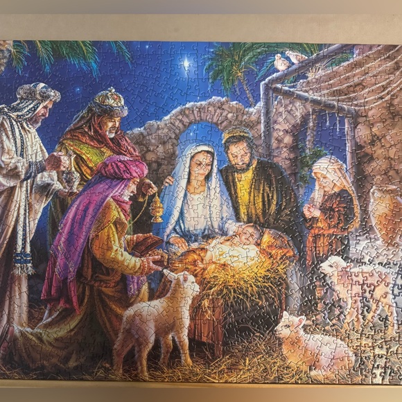 Masterpieces ~Bundle 3/$20~ 1000 Piece Puzzle A Child Is Born by Dona Gelsinger - Picture 5 of 12